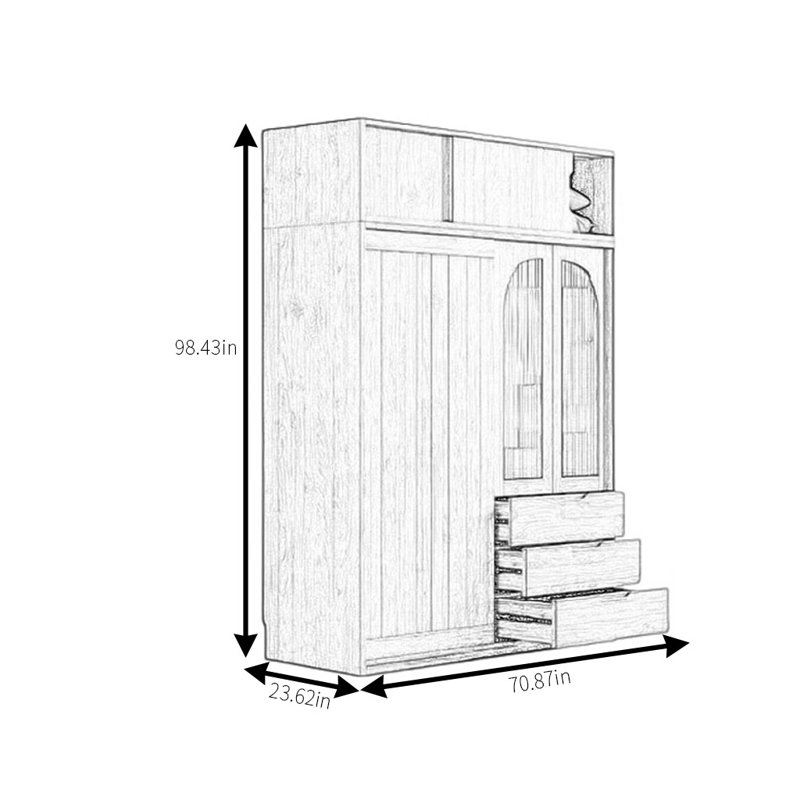 Gailey, 98" H x 71" W x 24" D