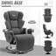 Fauteuils inclinables et inclinables manuels avec repose-pieds 2 porte-gobelets pour le salon | Noir | Tissu en lin