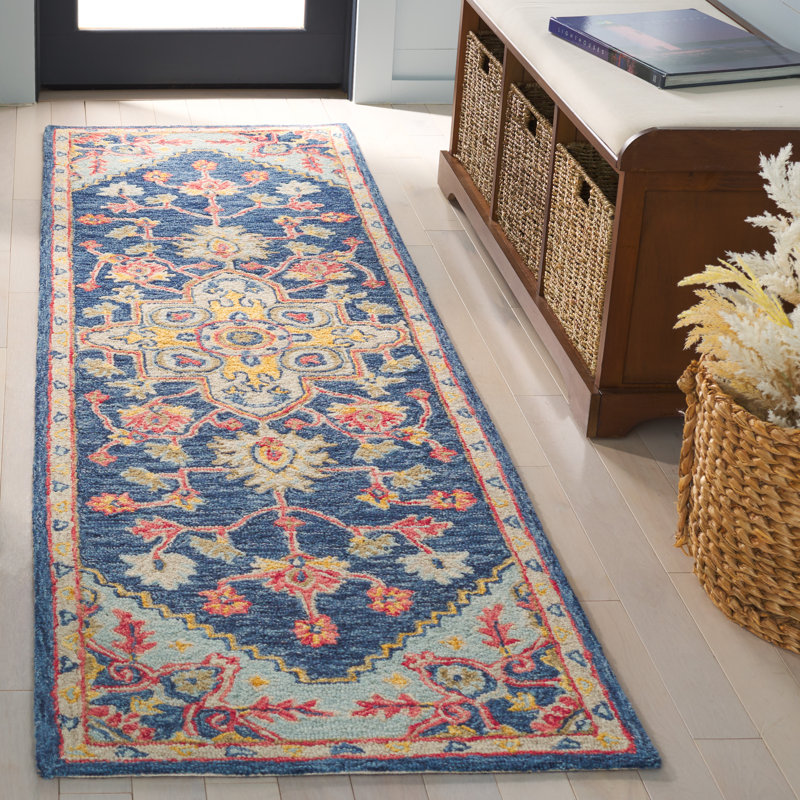 Tapis en laine Mahlum, Tapis de couloir 2 pi 3 po x 8 pi