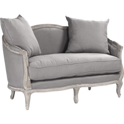 Gracia Upholstered 61 " Linen Loveseat