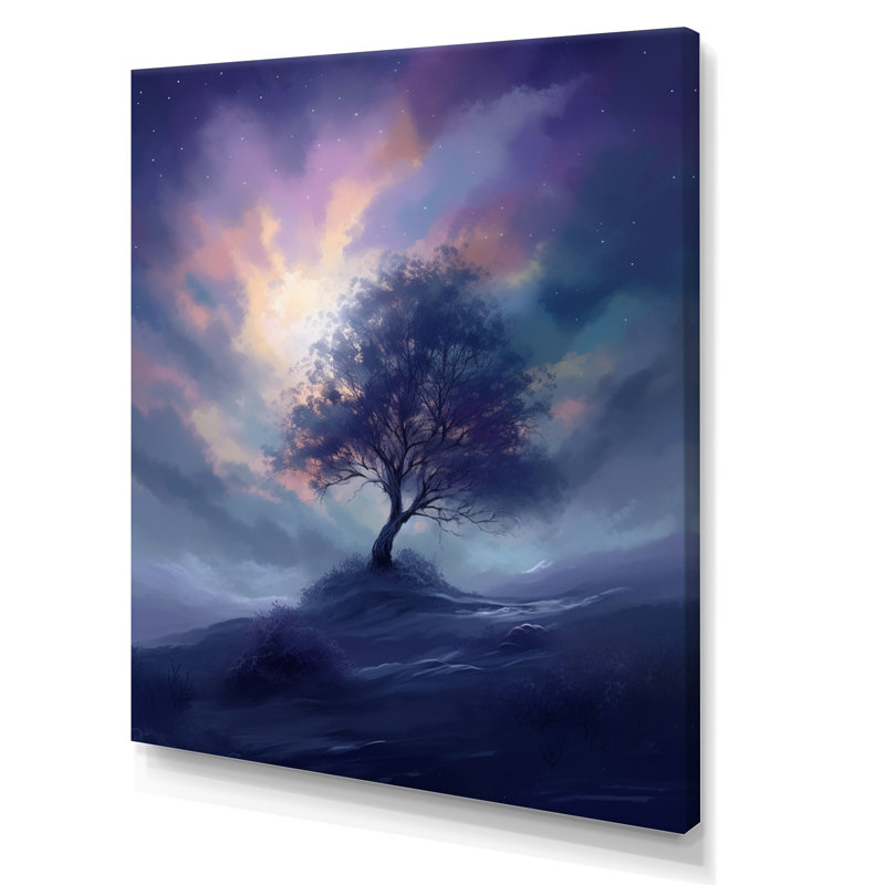 «Snowy Serenity Pinetree III», art mural sur toile, H 44 po x l 34 po x P 1,5 po, Toile tendue