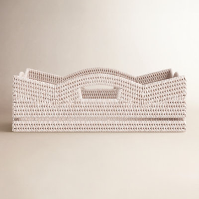 Handmade Coastal Rattan Basket With Handles 1