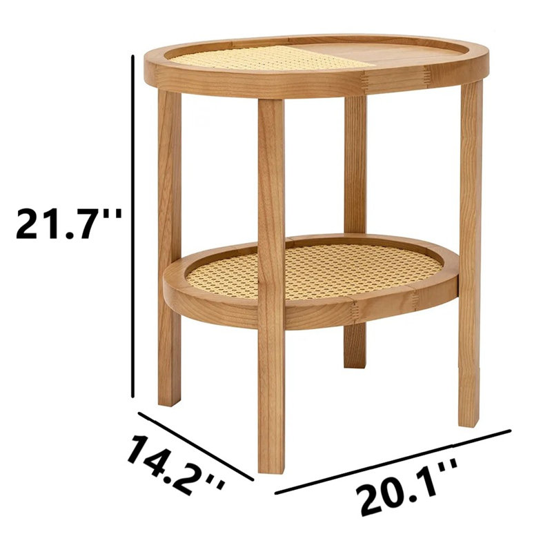 Table de bout avec plateau et plateau de rangement