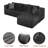 105" L-Shaped Modular Compression Sofa, Plush Upholstery, All-Foam Structure (No Springs), Vacuum-Packed, Space-Saving For Living Room, Bedroom, Apartment  (Left Chaise)-31153541-31153540