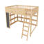Lit mezzanine en bois Lumiscribe avec éclairage DEL et tablettes pour livres-134545996-134545993
