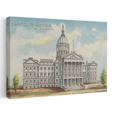 Capitol of Georgia in Atlanta 1 Piece Wrapped Canvas Wall Art