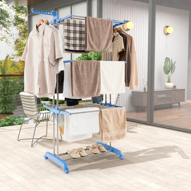 Metal + Plastic Foldable Gullwing Drying Rack