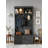 This Entryway Four-In-One Coat Rack With Storage And Shoe Bench Is A Simple Black Design With Hooks. It's Multifunctional And Practical, Suitable For The Living Room Or Entryway.