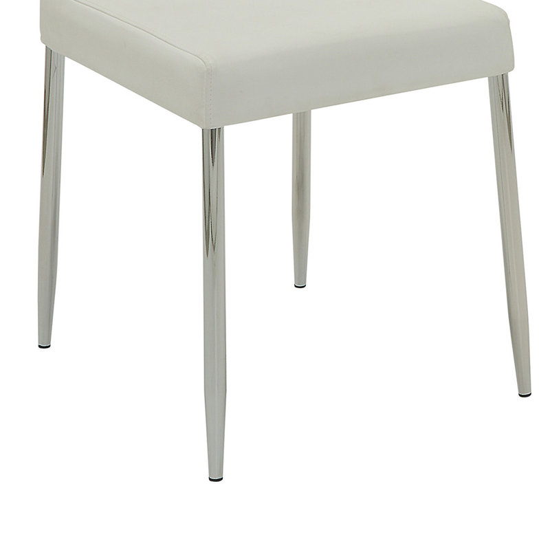 Ivey 19.25'' H Upholstered Metal Side Chair, White