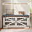 Farmhouse Storage Bench with Cushion