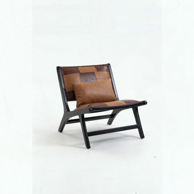 Modern Boho Accent Chair – Solid Wood Frame – Scandinavian Style