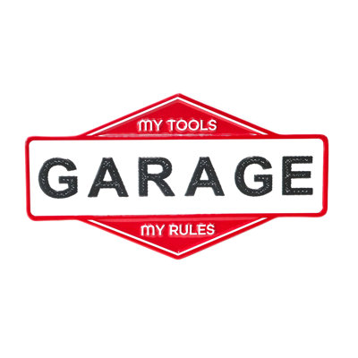 VIP Metal 16 in. Multicolor "Garage" Sign