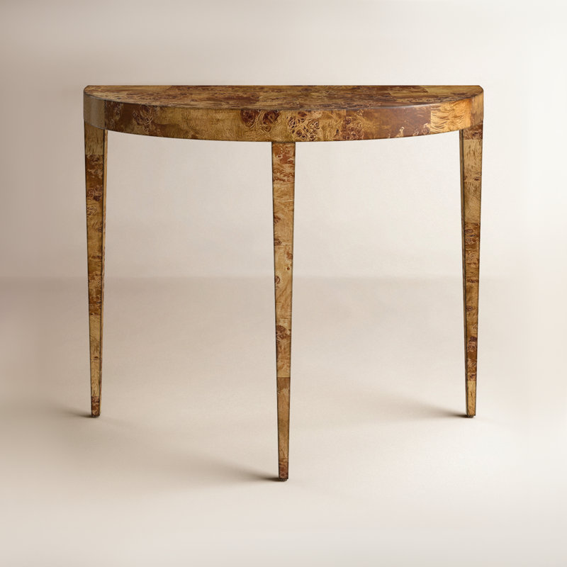 Ingrid Light Burl Console Table, Honey