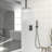 16 Inch Ceiling-Mounted Square Shower System and Handheld Showerhead Set