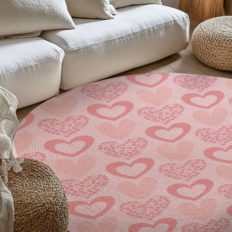 Tapis tressé Hearts of Romance, Rond 5 pi