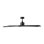 Visual Comfort Fan Aspen Coastal Outdoor 56 Ceiling Fan with Threaded Downrod, Midnight Black ABS blades and Wall Mount Control