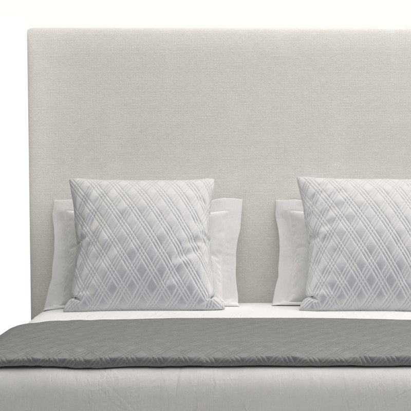 Lit à panneau tapissier Dezyah, Revolution® blanc cassé, Grand
