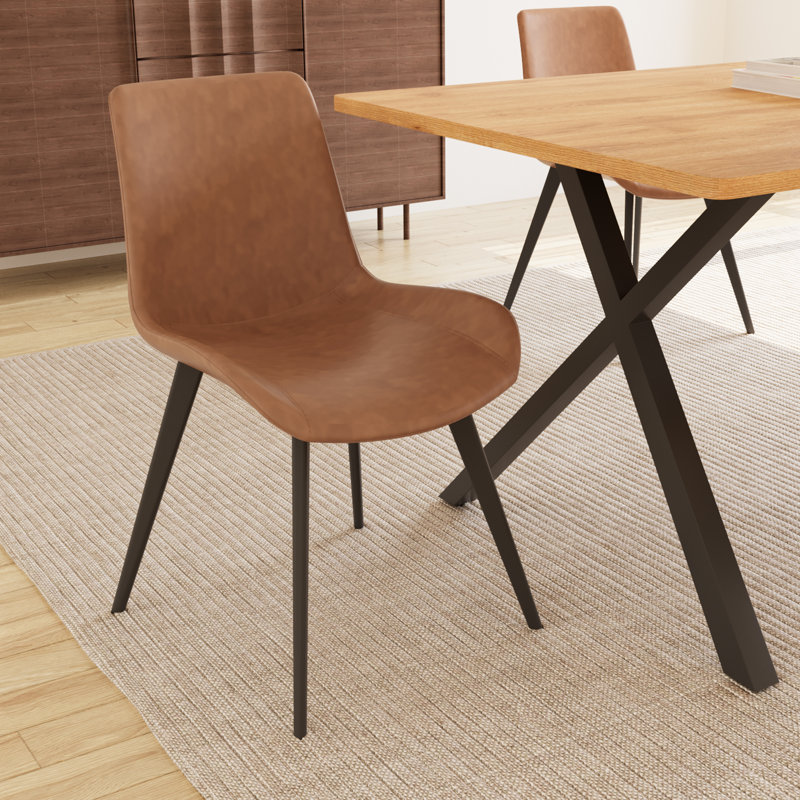 Costner 5 Pieces Dining Table Set With Rectangular Wood Top Table And 4 Upholstered Side Chairs, 5 Pieces: Table, 4 Chairs
