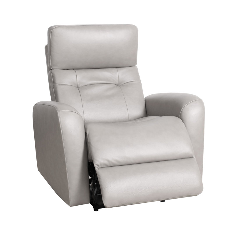Fauteuil inclinable électrique en cuir véritable Emaad, Gris