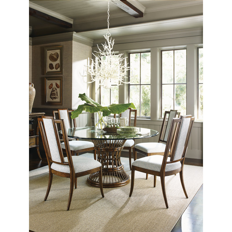 Bali Hai Latitude Dining Table with Glass Top, 84" W x 84" L