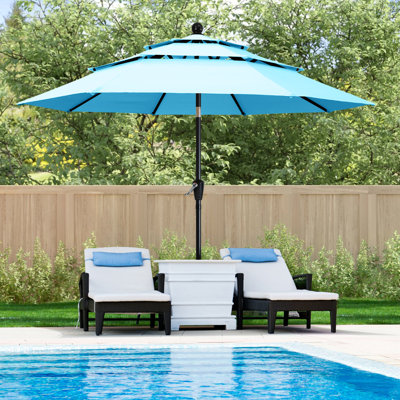 Miqdad 11Ft Patio Umbrellas 3-Tier By Arlmont & Co -  Arlmont & Co., A70637F623BD4A02A51CFE7173949648