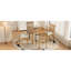 Ensembles de table de salle à manger 5 pièces peu encombrants, bois brun clair, design moderne pour petite cuisine