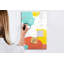 Magnetic Memo Board Whiteboard - 40 x 60cm - Includes Marker and Magnets - Colorful scribble