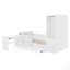 Lit plateforme en bois avec 6 tiroirs, tablettes, bureau et garde-robe-750752751