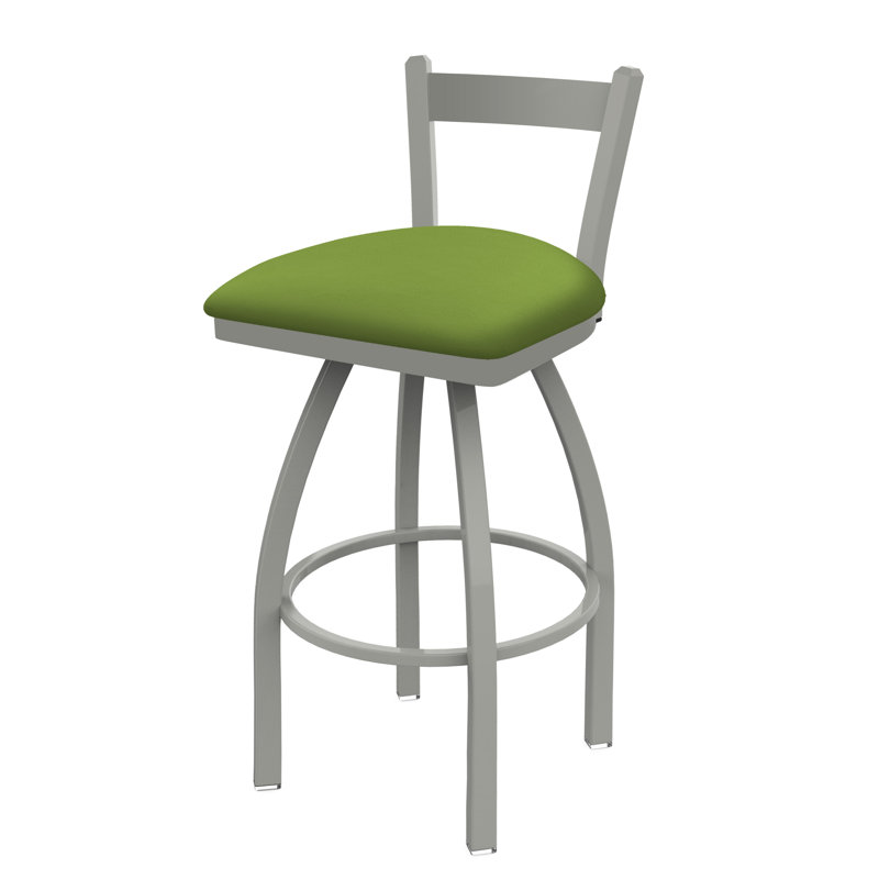 Tabouret de bar 821 Catalina, Vert kiwi Canter, Nickel anodisé, Tabouret de bar (assise de 30 po de hauteur)