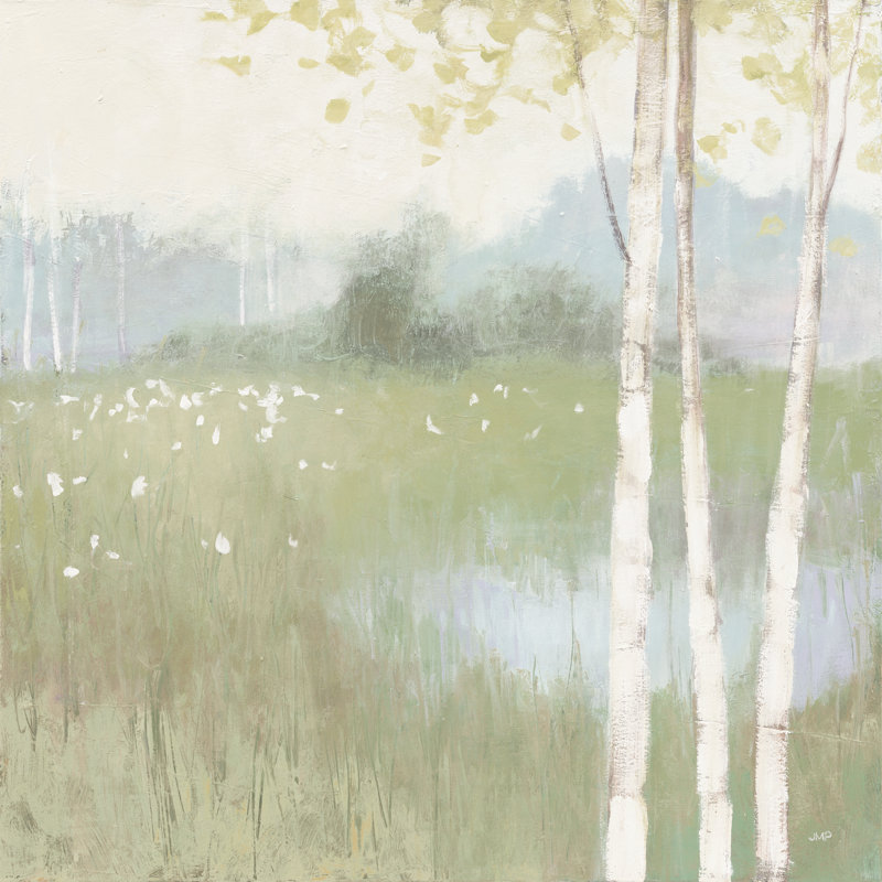 Spring Fling II Cool Crop by Julia Purinton - Wrapped Canvas Painting, 30cm H x 30cm W