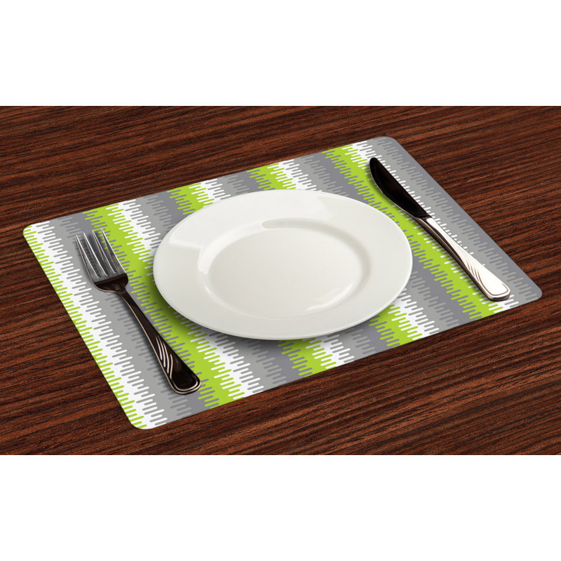 Polyester Striped Rectangle Placemat