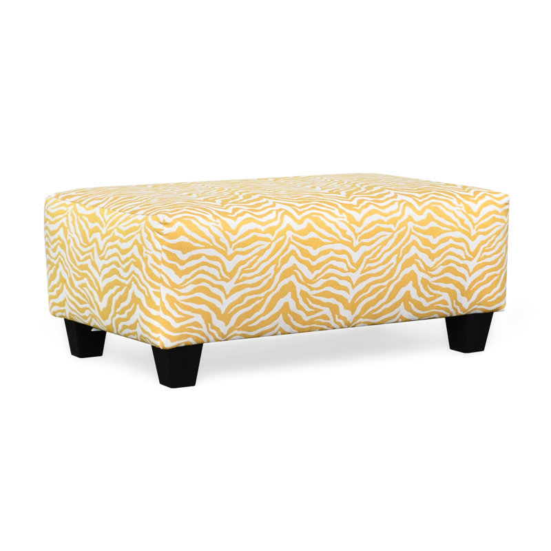 Jireth Upholstered Ottoman, Zebra Summer