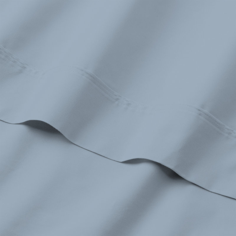 Blue Full Cotton Blend Deep Pocket Sheet Set