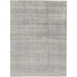 Hand-Knotted High-Quality Light Gray and Silver Area Rug