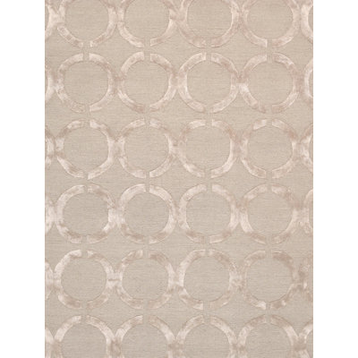 SAMPLE-Edgy Geometric Tufted Wool/Synthetic Area Rug in Beige/Taupe