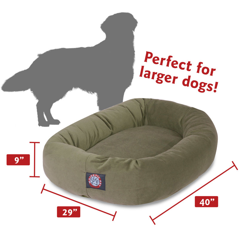 Traversin pour chien, Grand ( l 29 po x P 40 po x H 9 po), Sauge