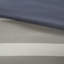 Literie simple avec édredon rayé et taies d'oreiller - Draps bleu gris Design serein