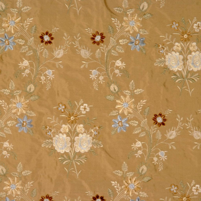 Tissu de feuillage floral Allure, Brun