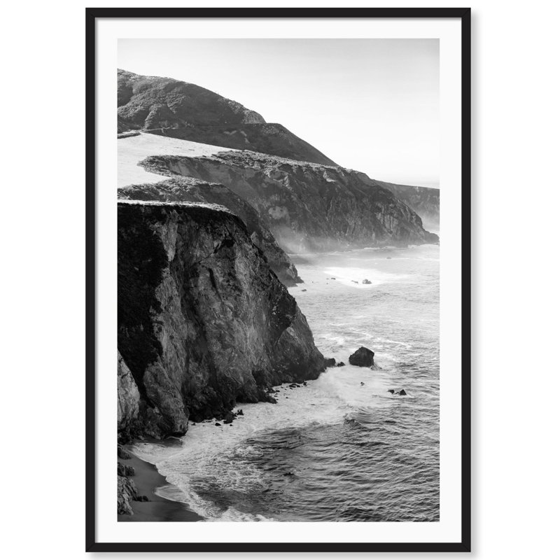 Big Sur Coast Print by Carly Tabak, Black Wood, 18" W x 25" H