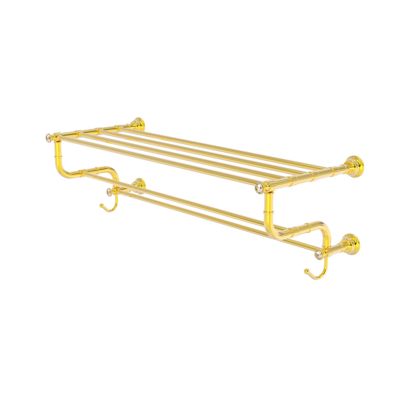 Porte-serviettes mural Freyja, Laiton poli, H 10,6 po x l 32 po x P 12,5 po