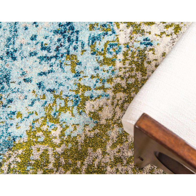 Rizer Washable Abstract Indoor Rug, Rectangle 10' x 14'