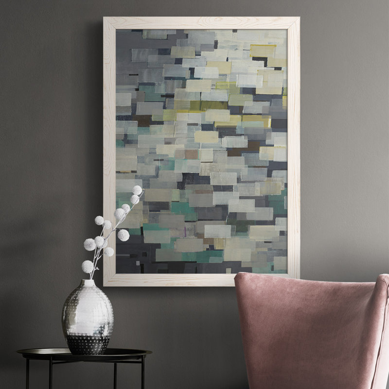 Buker casse-têtes V1, peinture sur toile encadrée, Blanc, H 37,5 po x l 27,5 po x P 1 po