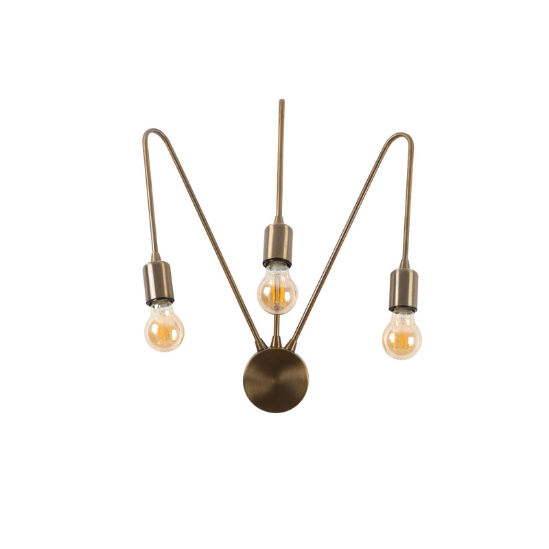 Lampe murale moderne moderne, corps en métal, 16,5 po x 7,9 po | Hauteur: 18,9 pouces, type de douille: 3 x E27 de 40 W maximum, indice de protection IP20 | Conception élégante et élégante pour le salon, la chambre à coucher et le couloir, éclairage décoratif parfait