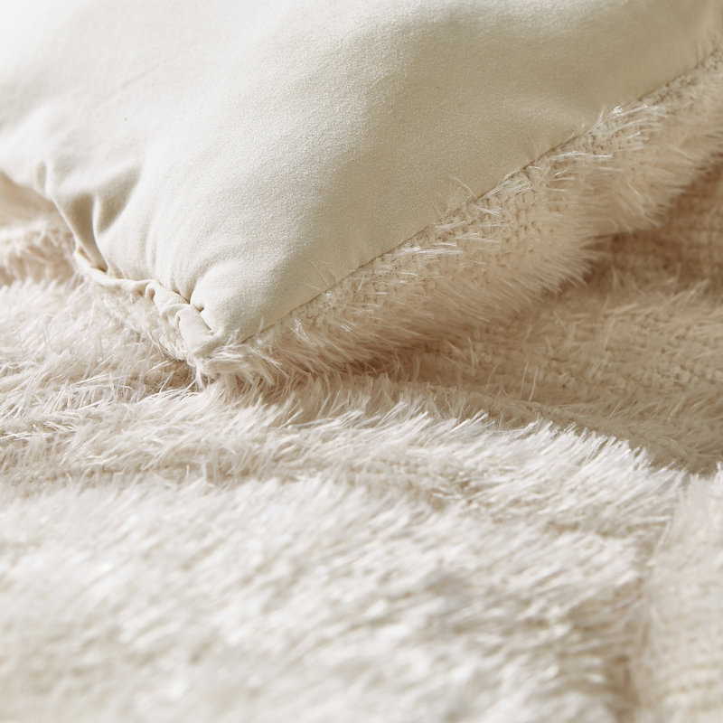 Coma Inducer Corn Silk Beige Oversized Comforter, Queen Comforter