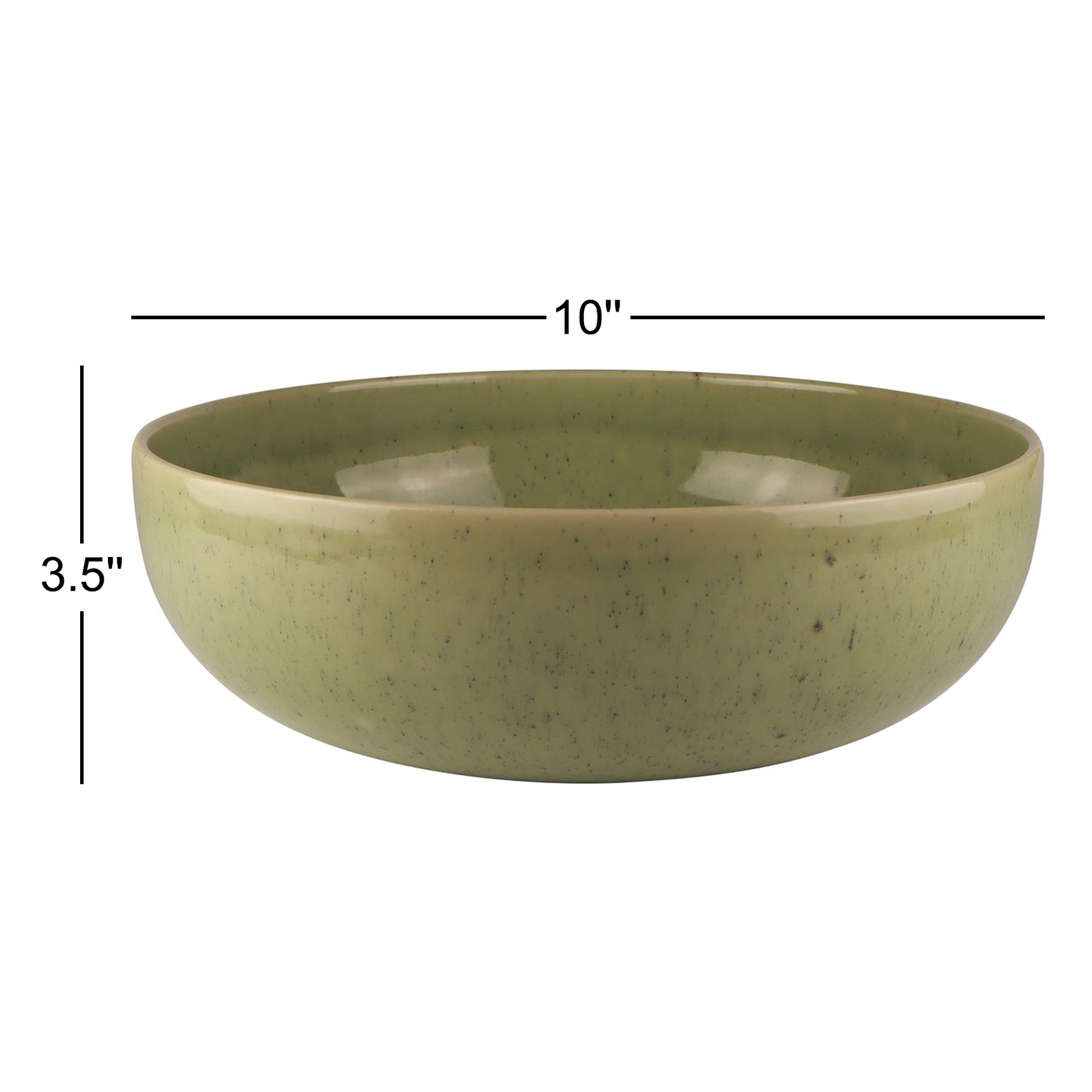 Barr Uno Speckle Salad Bowl 10", Green