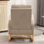 Chaise berçante décorative avec repose-pieds à haut dossier en bois d'hévéa-932020821