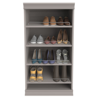 Étagère à chaussures modulaire l 21,38 po avec 4 tablettes