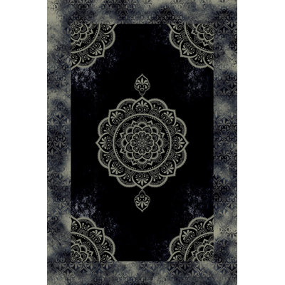 Stylish Woven Carpet, 100% Polyester, 4.0 x 5.9 Feet | 3D Digital Printing, Antibacterial, Non-Slip PVC Underside | Machine Washable, Pile Height: 0.3 Inches, Perfect for Living Room & Bedroom Decor