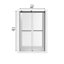 Porte de douche coulissante double sans cadre à fermeture en douceur et verre trempé transparent H 44 po x l 76 po Étoile-99354140