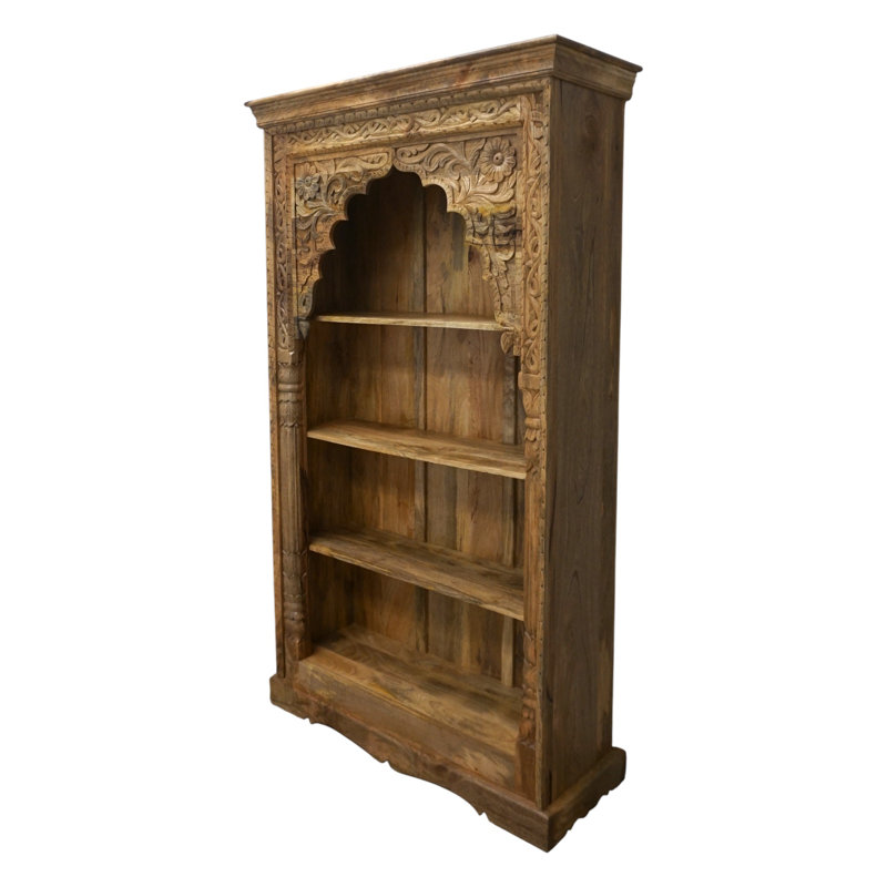Hand-crafted Solid Wood Bookcase Natural Finish